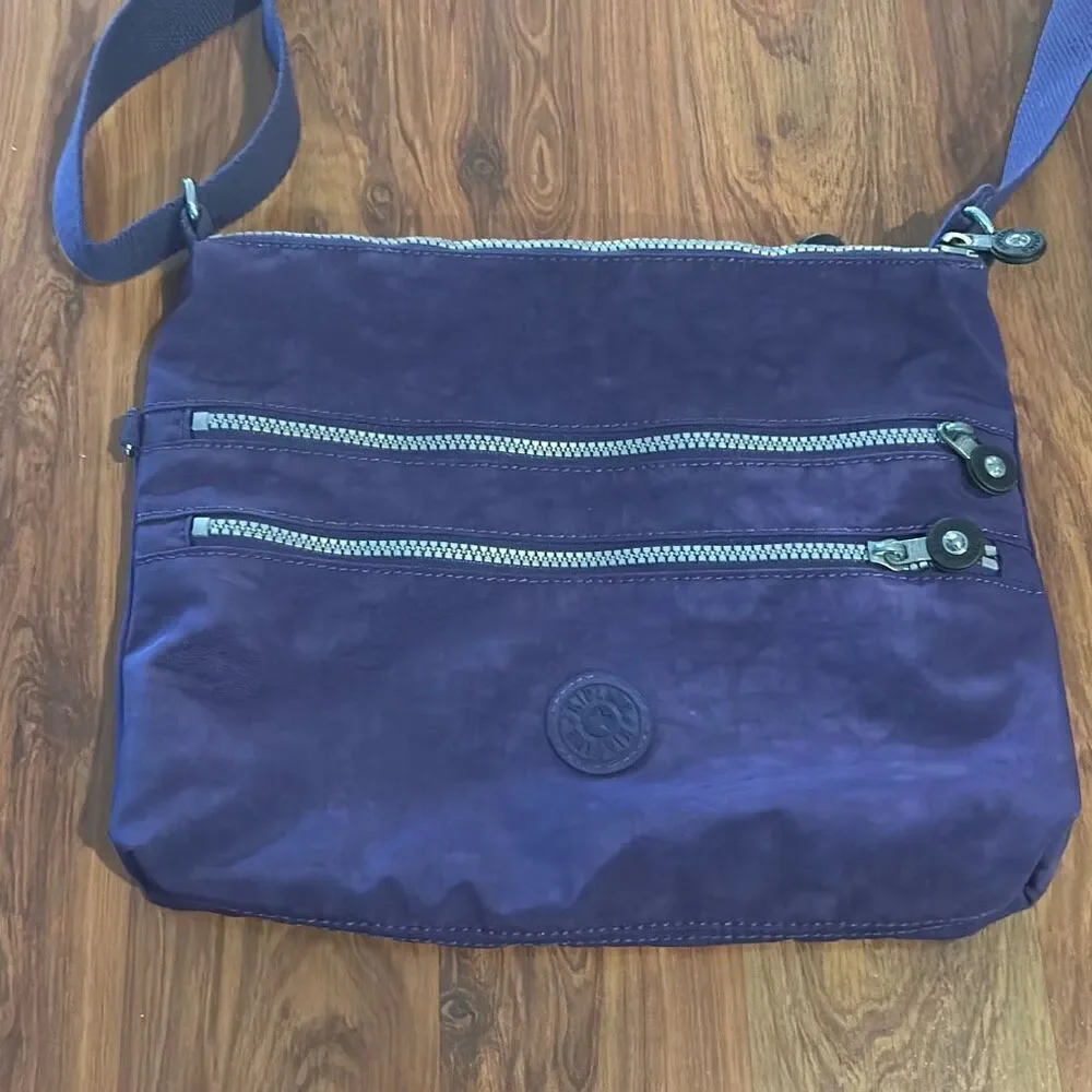 Kipling purple multi pocket Crossbody bag nylon